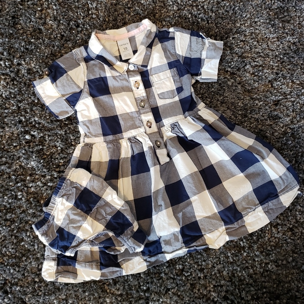 18 mo Girls Blue Gingham Dress